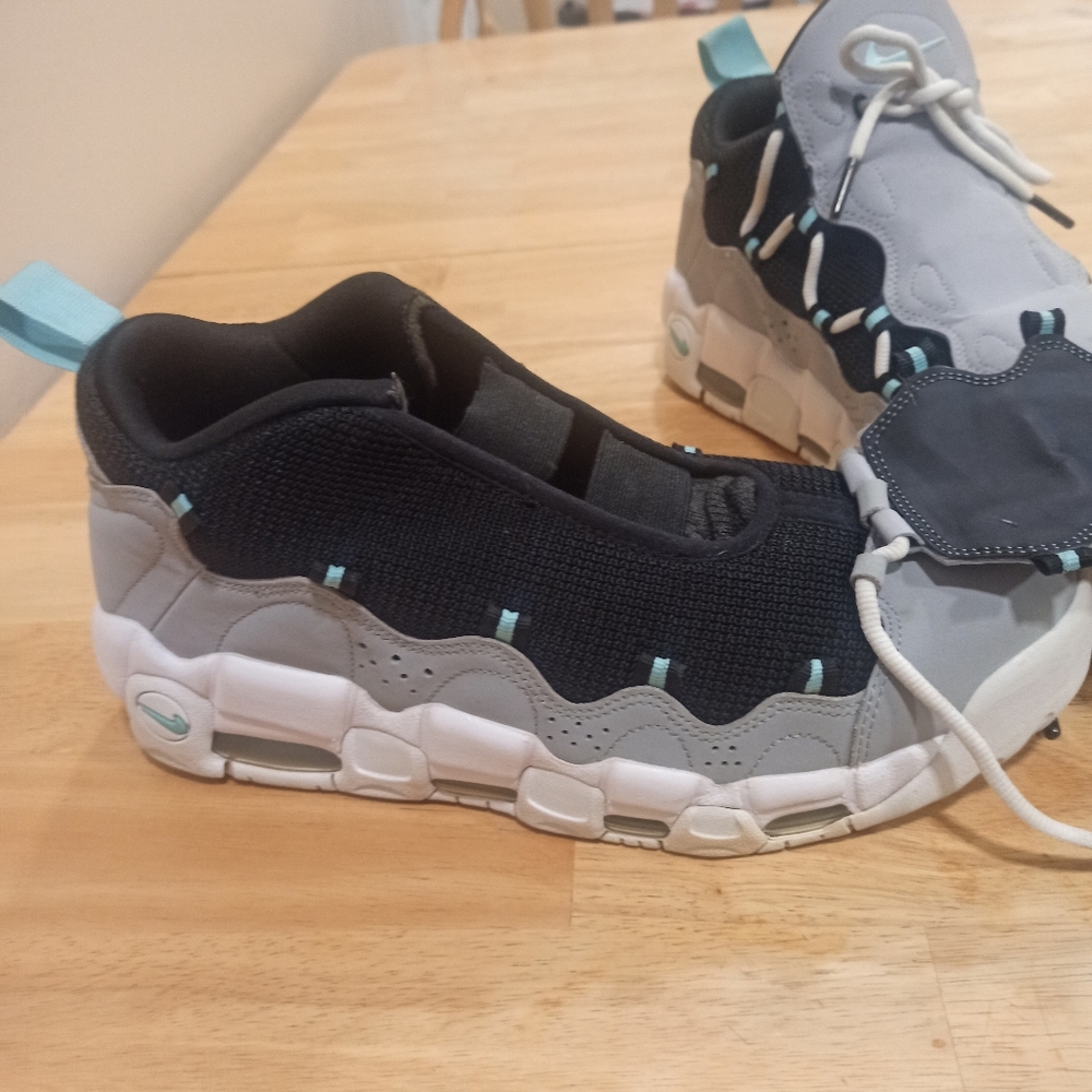 Nike Air More Money Island Green Wolf Grey Snickers - Picture 10 of 13